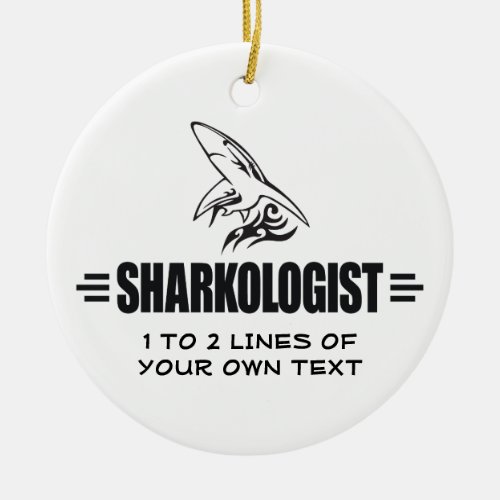 Funny Shark Ceramic Ornament