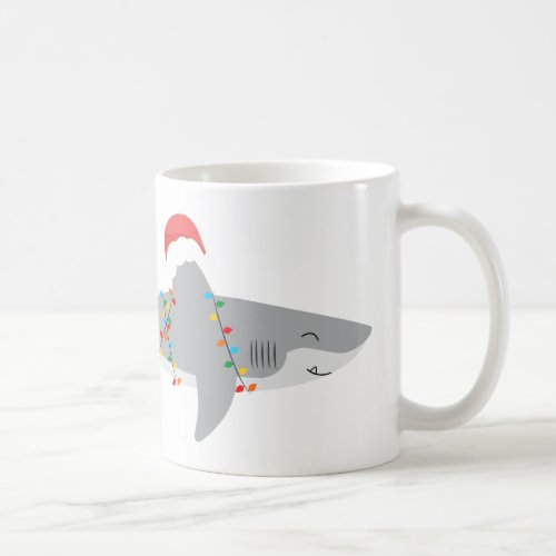 Funny Shark Christmas With Name Coffee Mug