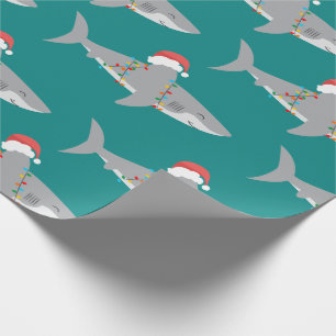 Funny Shark Christmas Wrapping Paper