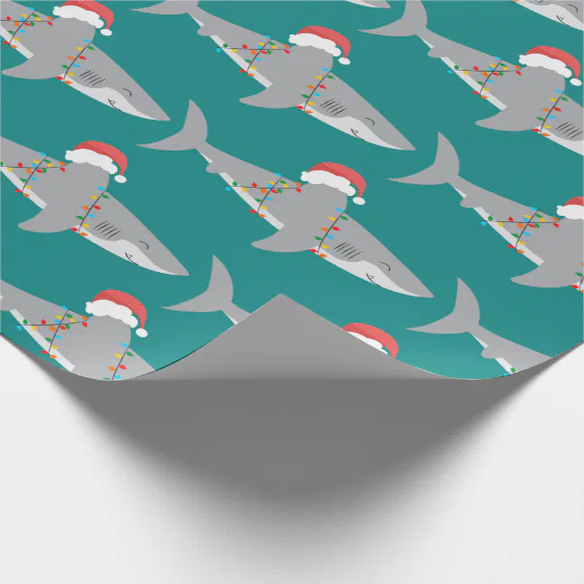 Shark Christmas Wrapping Paper 