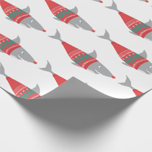 Funny Shark Christmas Wrapping Paper