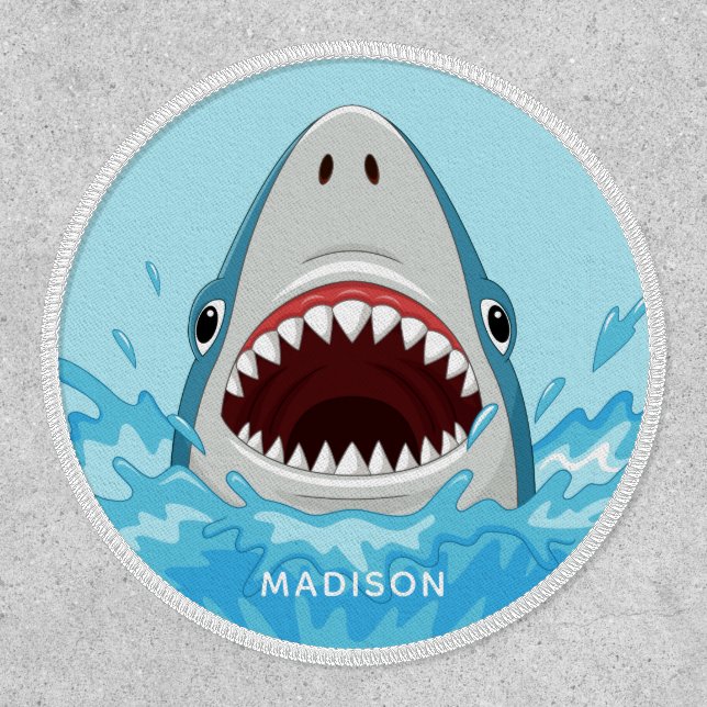 Funny Shark custom name Patch (Front)
