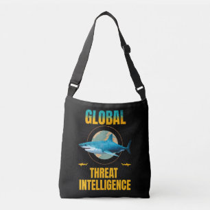 Funny Shark Cyber Security Expert Crossbody Bag