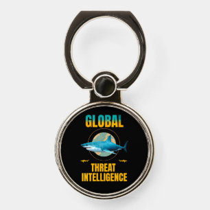 Funny Shark Cyber Security Expert Phone Ring Stand