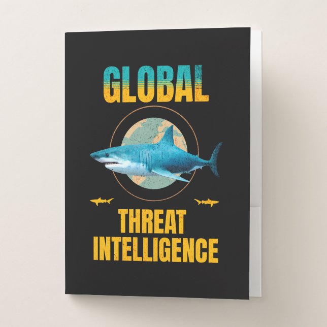 Funny Shark Cyber Security Expert Pocket Folder (Front)