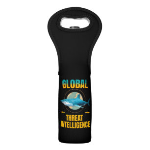 Funny Shark Cyber Security Expert Wine Bag