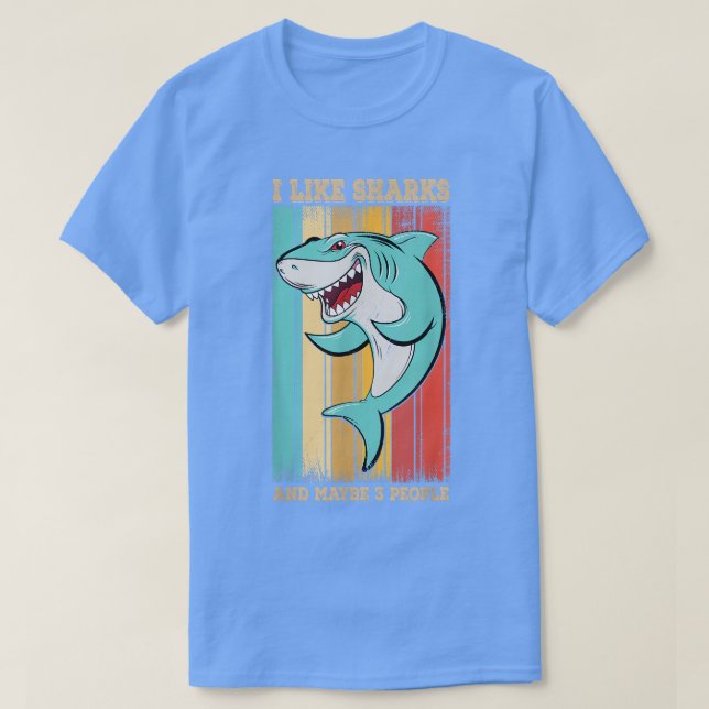 Funny Shark Design For Kids Men Women Animal Shark T-Shirt (Design Front)
