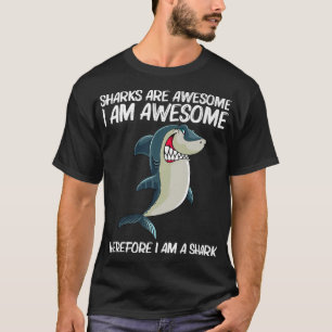 Funny Shark Design For Men Women White Shark Lover T-Shirt