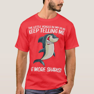 Funny Shark Design For Men Women White Shark Lover T-Shirt