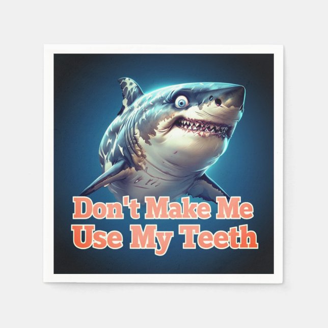 Funny shark design—perfect for every shark lover napkins (Front)