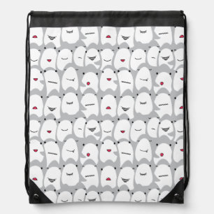 Funny Shark Drawstring Backpack