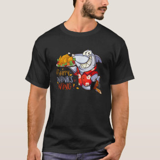 Funny Shark Eat Turkey Happy Thanksgiving Gifts  T-Shirt