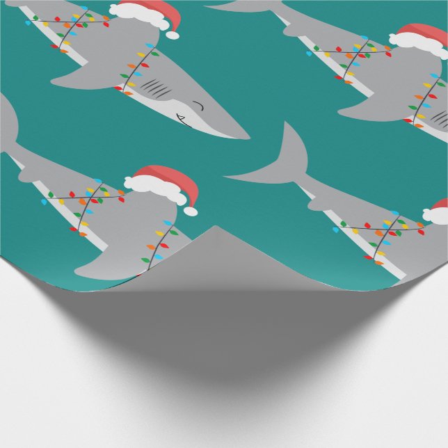Funny Shark Extra Large Print Wrapping Paper (Corner)