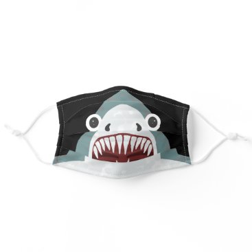 Funny Shark Face Kids Cartoon with Big Eyes Adult Cloth Face Mask