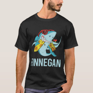 Funny Shark - Finnegan Name T-Shirt