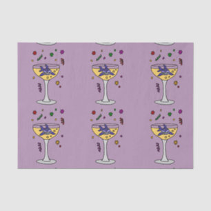 Funny Shark in Champagne Glass Tissue Paper