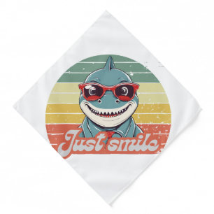 Funny shark invite you to smile bandana
