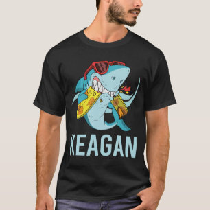 Funny Shark - Keagan Name T-Shirt