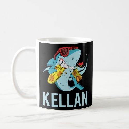 Funny Shark _ Kellan Name  Coffee Mug