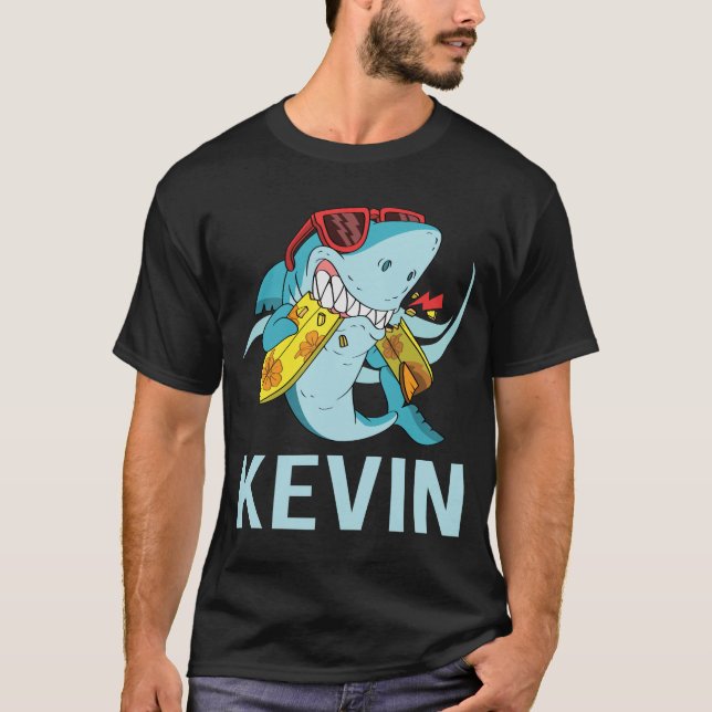 Funny Shark - Kevin Name T-Shirt (Front)