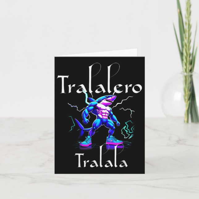 Funny Shark Meme – Tralalero Tralala Brainrot Vibe Card (Front)