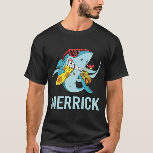 Funny Shark _ Merrick Name T_Shirt