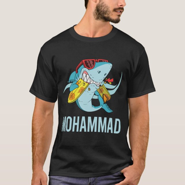 Funny Shark - Mohammad Name T-Shirt (Front)