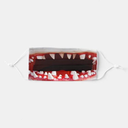 Funny Shark Mouth Adult Cloth Face Mask (Front, Folded)