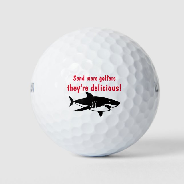 Funny Shark Novelty Golf Balls (Front)