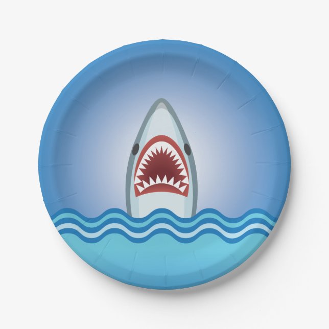 Funny Shark Paper Plates (Front)