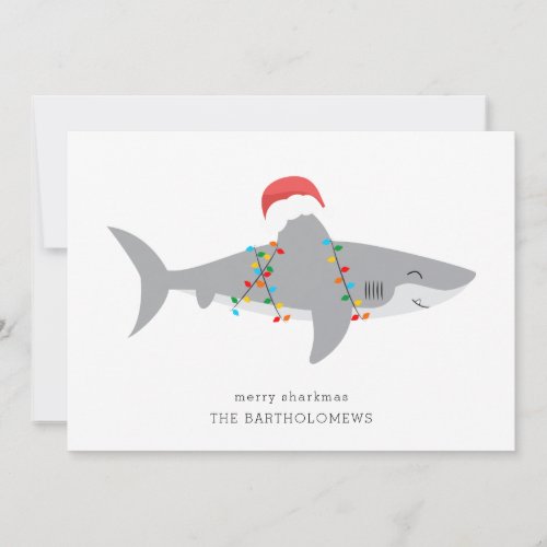 Funny Shark Photo Holiday Card