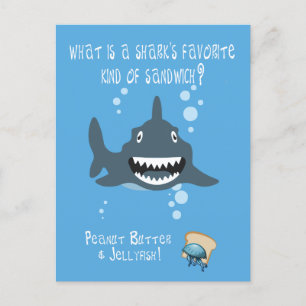 Funny Shark Riddle for Kids Postcard