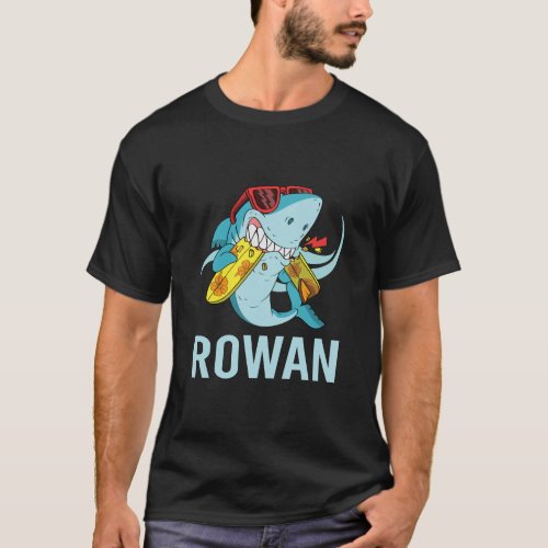 Funny Shark _ Rowan Name  T_Shirt