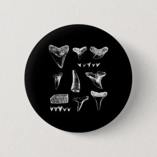 Funny Shark Teeth Design For Men Women Shark Teeth Button