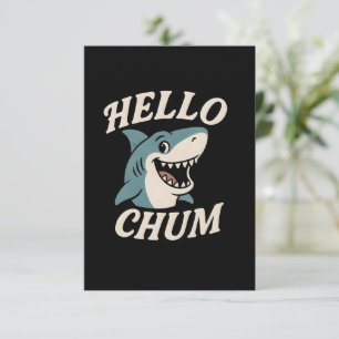 Funny Shark Thank You Card   "TFlat Thank You Card