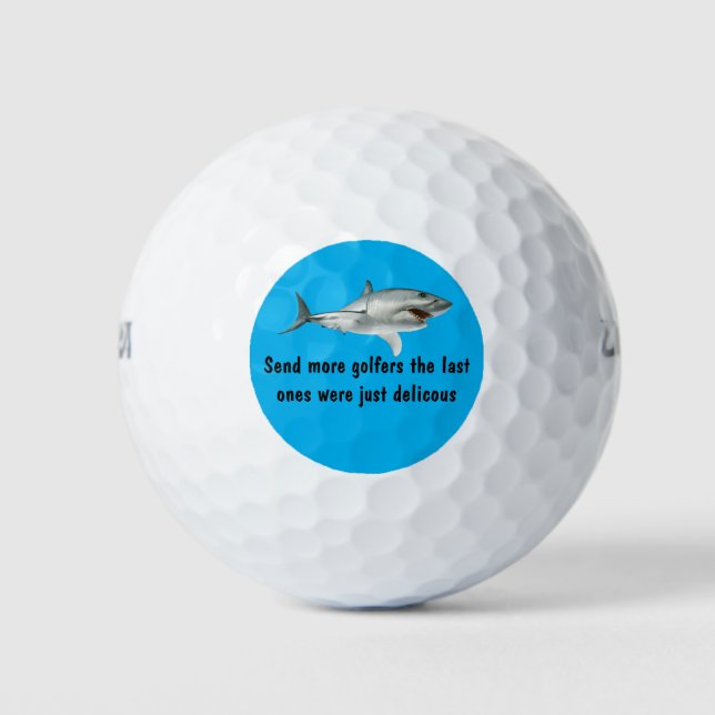 Funny Shark Theme Novelty Golf Balls (Front)