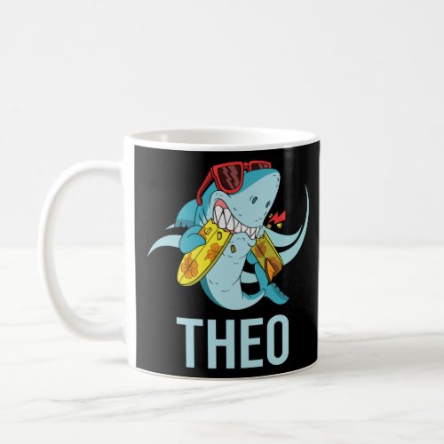 Funny Shark _ Theo Name  Coffee Mug