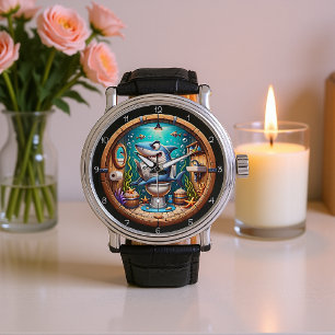 Funny Shark Toilet Watch