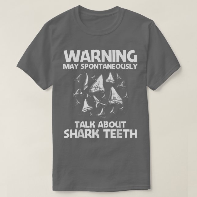 Funny Shark Tooth For Men Women Shark Teeth Fossil T-Shirt (Design Front)