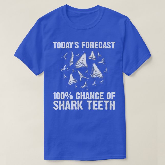 Funny Shark Tooth For Men Women Shark Teeth Fossil T-Shirt (Design Front)