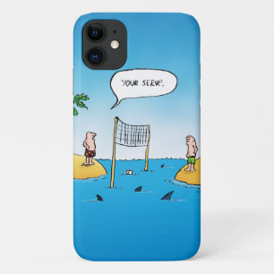 Funny Shark Volleyball Cartoon iPhone 11 Case