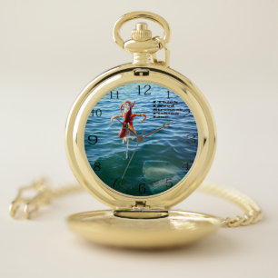 Funny Shark Wants Octopus, Pocket Watch