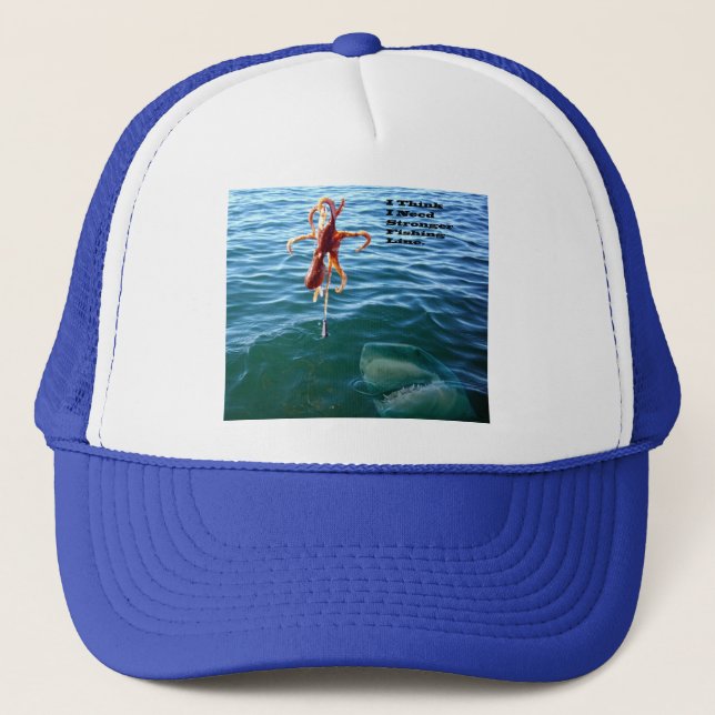 Funny Shark Wants Octopus, Trucker Hat (Front)