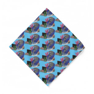 Funny shark watching TV cartoon Bandana