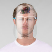 Funny shark watching TV cartoon  Face Shield (Insitu)