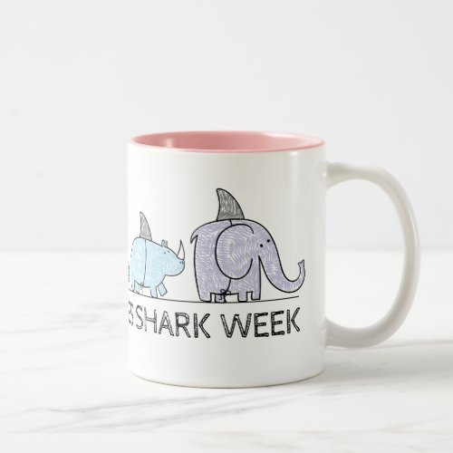 Funny Shark Week Two_Tone Coffee Mug