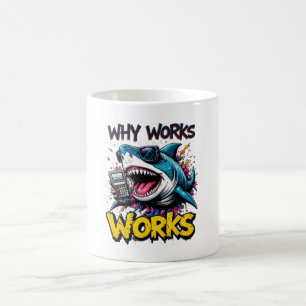 Funny Shark with Calculator Mug – Nerdy Math Humor