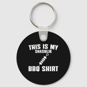 Funny Shashlik Lover Humor Russian Bbq Outfit Meat Keychain