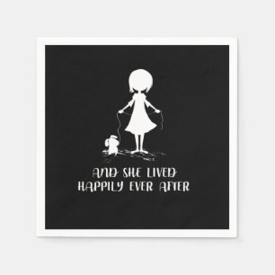 Funny She Lived Happily Ever After Dog Lady Mom Napkins