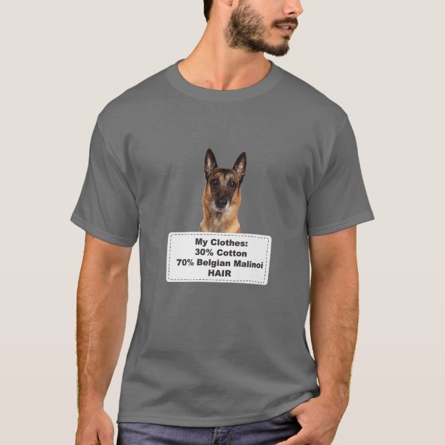 Funny Shedding Dog Belgian Malinoi T-Shirt (Front)